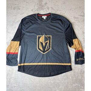 Vegas Golden Knights Promo Jersey XL Station Casinos Black Gold Hockey Fan Shirt
